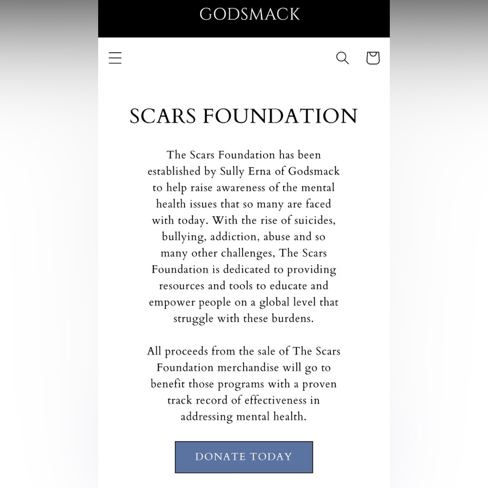 Godsmack’s SCARS FOUNDATION Long- Sleeve Tee- Unisex: Med ☀️ - Picture 10 of 11